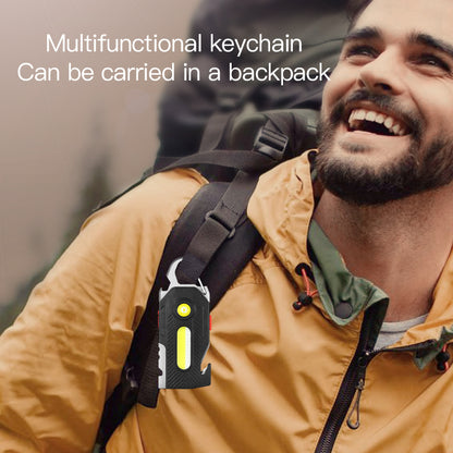 3-in-1 Rechargeable Mini LED Flashlight (Keychain + Emergency + Camping)